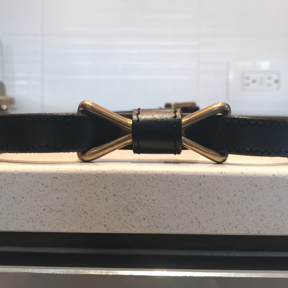 Topshop belt with brass bow detail